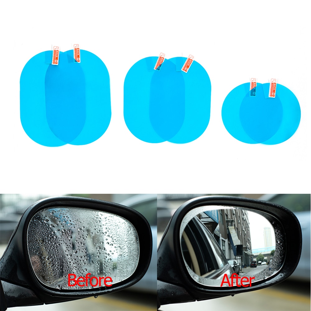 Film transparent de protection Anti-brouillard | Autocollant de voiture, pour miroir de voiture, pour voiture, Film de protection étanche, 2 pièces/ensemble – Image 3